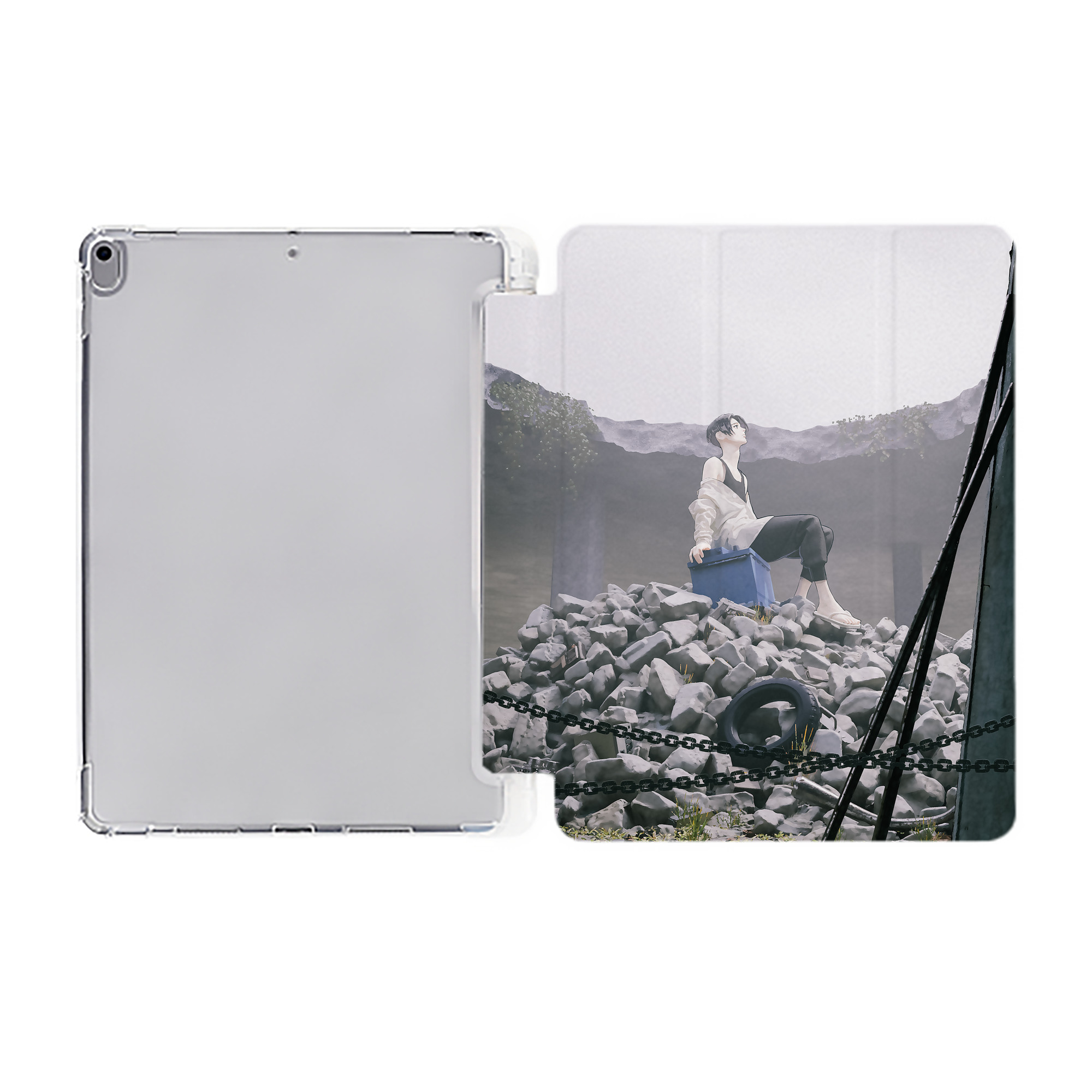 （画像用） 東京リベンジャーズ Tokyo Revengers IPad ケース ペン収納付き 三つ折りスタンド PUレザー×シリコン 対応機種9.5/10.5/10.9インチ